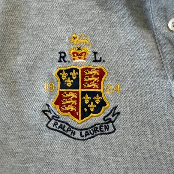 Polo Ralph Lauren Mens Custom Slim Fit Crest Polo Shirt Gray Small Large Pony - Picture 7 of 10